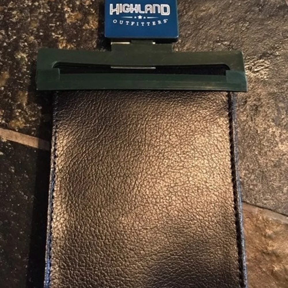 NWT Black Leather Highlander Wallet